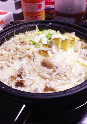 豆乳鍋★しめは、豆乳味噌リゾット♡-レシピのメイン写真