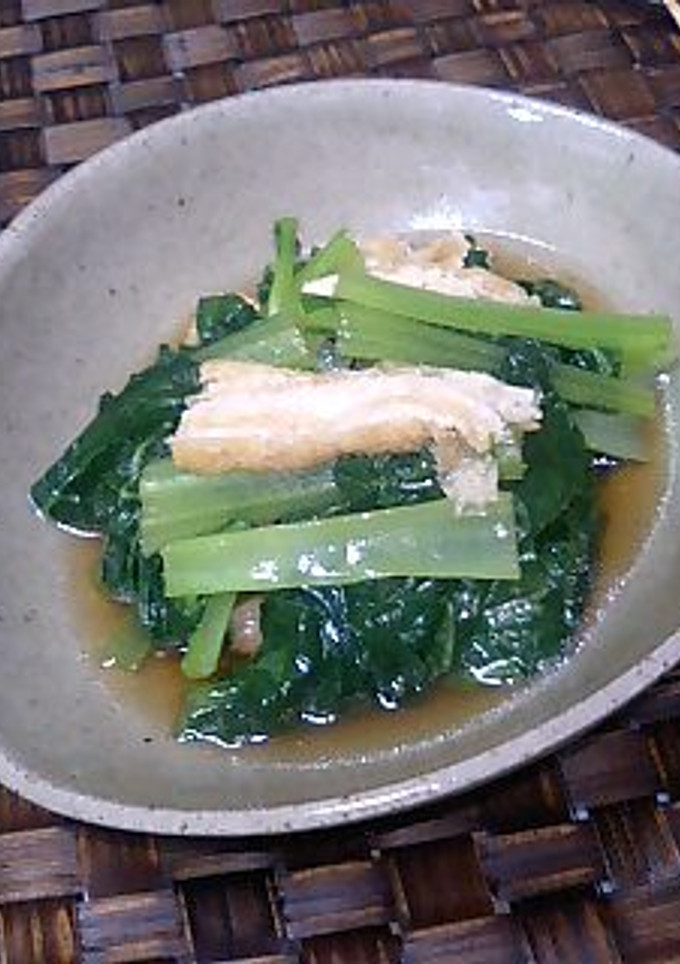 おばんざい　小松菜と薄あげの炊いたん-レシピのメイン写真