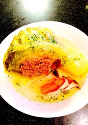 巻かないロールキャベツ 丸ごとキャベツ-レシピのメイン写真