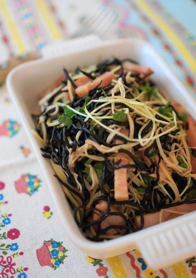 長ひじきとエノキのひょろりんパスタ-レシピのメイン写真