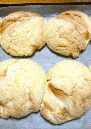 基本のパン生地でレモン味のメロンパン-レシピのメイン写真