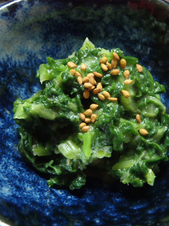 大根の間引き菜で…味噌ワサビ和え-レシピのメイン写真