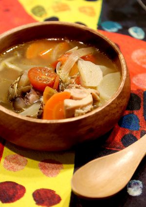 アサリと鶏の旨味たっぷり具だくさんスープ-レシピのメイン写真