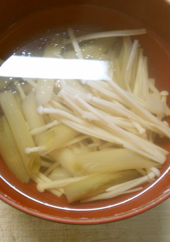 簡単 一品！ えのき ネギの お吸い物-レシピのメイン写真