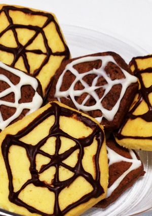 ハロウィンに☆クモの巣の簡単クッキー♪-レシピのメイン写真