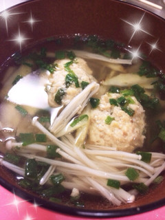 大葉鶏団子のつみれ汁♡-レシピのメイン写真
