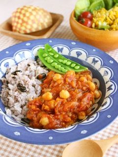 ひよこ豆とトマトのマクロビカレー*-レシピのメイン写真