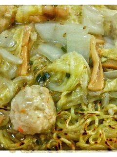 お鍋仕立てあんかけ焼そば(お魚つみれ版)-レシピのメイン写真