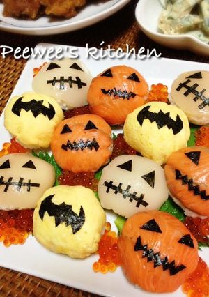 ハロウィン❤手まり寿司-レシピのメイン写真