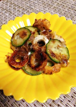 ゴマ油で焼き竹輪。と胡瓜のおかか和え-レシピのメイン写真