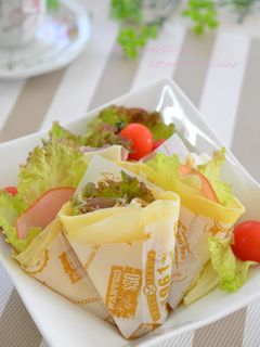 軽食に☆米粉クレープのハムチーズ-レシピのメイン写真