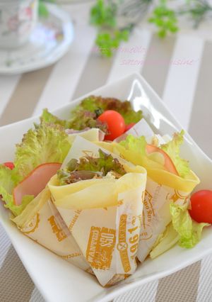 軽食に☆米粉クレープのハムチーズ-レシピのメイン写真