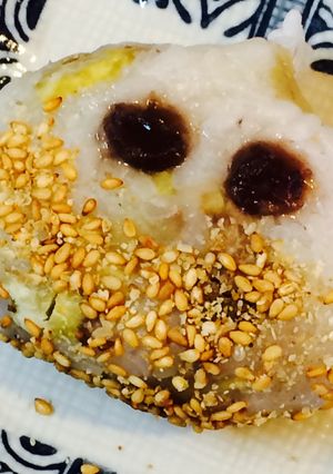 栗ご飯残りで簡単おにぎりスイーツ♬-レシピのメイン写真