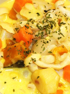 ほっこり秋の味覚 具だくさんミルクスープ-レシピのメイン写真
