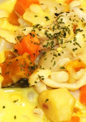 ほっこり秋の味覚　具だくさんミルクスープ-レシピのメイン写真