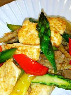 ⭐豆腐・アスパラ⭐オイスターソース炒め♪-レシピのメイン写真