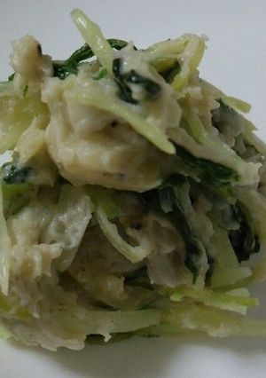 里芋と水菜のからしマヨサラダ-レシピのメイン写真