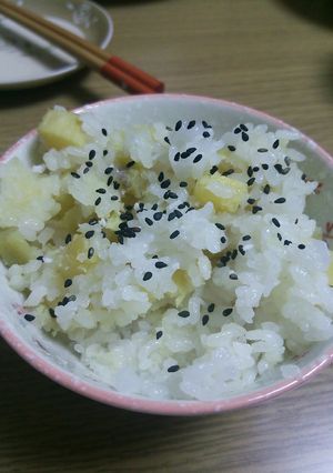 一手間と炊飯器でサツマイモご飯-レシピのメイン写真