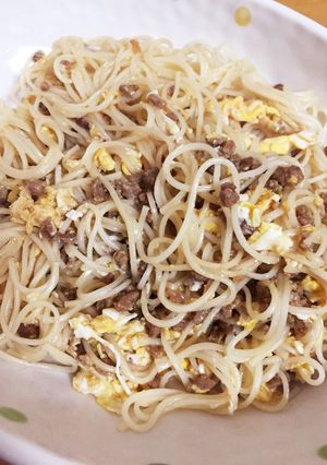 ビーフン風☆そぼろそうめん-レシピのメイン写真