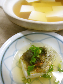 とろろ昆布で食べる温か湯豆腐-レシピのメイン写真