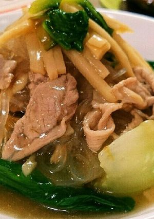 肉なしでも*筍とチンゲン菜の春雨炒め-レシピのメイン写真