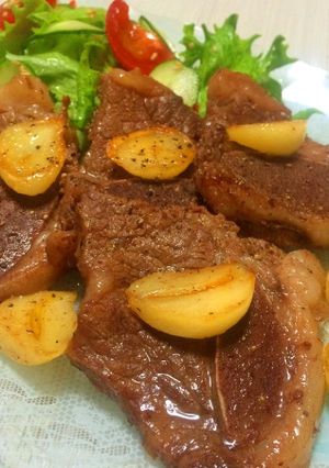 骨付きカルビのガーリック焼き-レシピのメイン写真