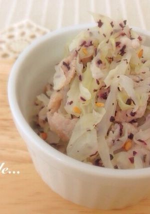 キャベツと豚肉のゆかりあえ-レシピのメイン写真