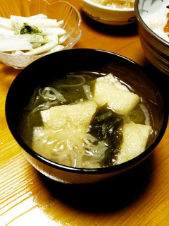 切干大根、わかめ、薄揚げのお味噌汁-レシピのメイン写真