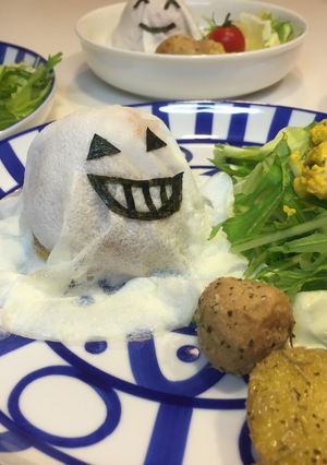 ハロウィン☆ゴーストオムライス-レシピのメイン写真