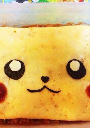 ポケモン☆ピカチュウのオムライス弁当-レシピのメイン写真