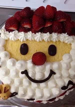 サンタのクリスマスケーキ デコレーション-レシピのメイン写真