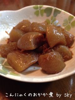 ヘルシ〜☆こんにゃくのおかか炒り煮-レシピのメイン写真