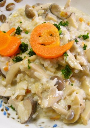 ご飯で簡単★キノコとツナの豆乳リゾット風-レシピのメイン写真