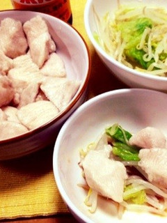 【ダイエット!】やわやわ鶏胸肉+温野菜-レシピのメイン写真