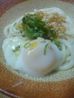 かまたまうどん(温玉)-レシピのメイン写真