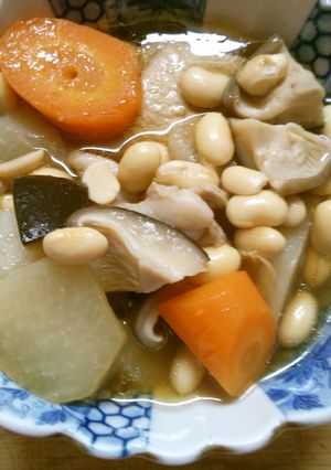 簡単美味しい♪ 大根 豚肉 大豆の 煮物-レシピのメイン写真