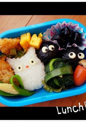 キャラ弁♡小トトロとまっくろくろすけ-レシピのメイン写真