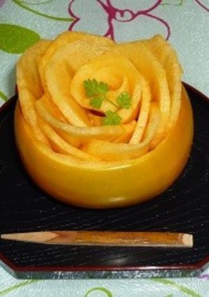 柿の飾り切り～花～-レシピのメイン写真