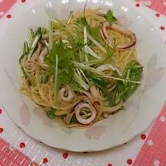 いかと水菜のパスタ-レシピのメイン写真