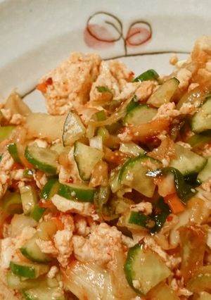 豆腐のキムチ和え♪-レシピのメイン写真