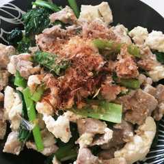 รูปของ 取り分け簡単☆小松菜と豚肉と豆腐炒め♪
