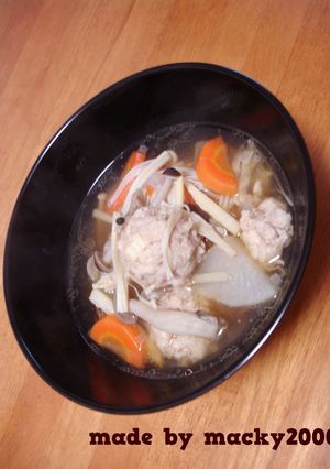 鶏だんご汁♪-レシピのメイン写真