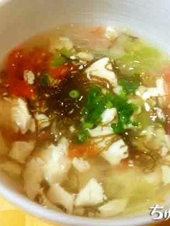 もずくと豆腐のあったかぷるぷるスープ-レシピのメイン写真
