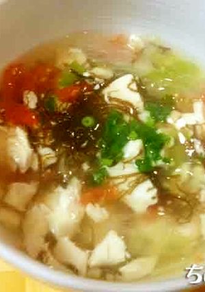 もずくと豆腐のあったかぷるぷるスープ-レシピのメイン写真