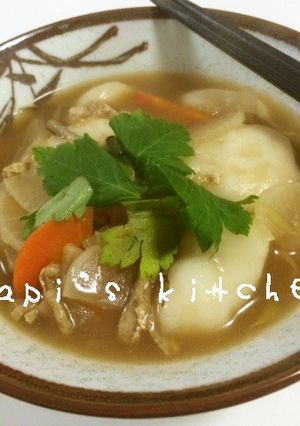 *とぅるんと軽い米粉のすいとん*-レシピのメイン写真