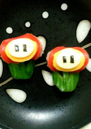 赤ウインナーで♪マリオのフラワー♪-レシピのメイン写真