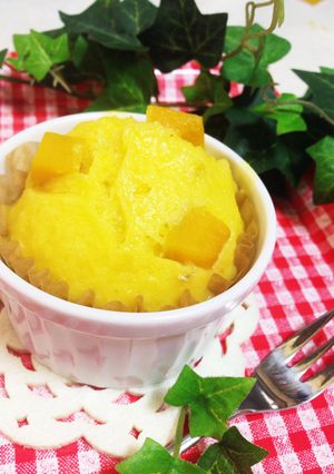 おやつに♪しっとりかぼちゃ蒸しパン♬*-レシピのメイン写真