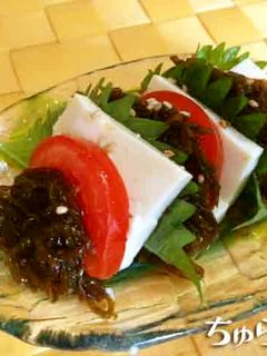 もずくとお豆腐のカプレーゼ風サラダ-レシピのメイン写真
