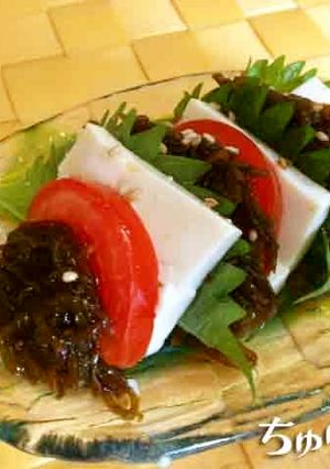 もずくとお豆腐のカプレーゼ風サラダ-レシピのメイン写真