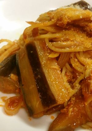 茄子とツナのトマト ソース パスタ♪-レシピのメイン写真
